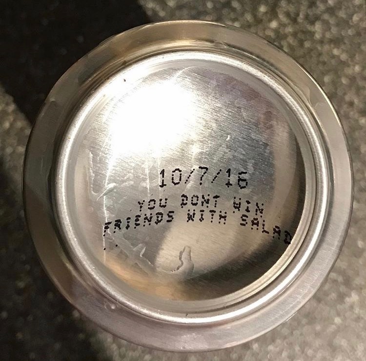 Bottom of Beer Can